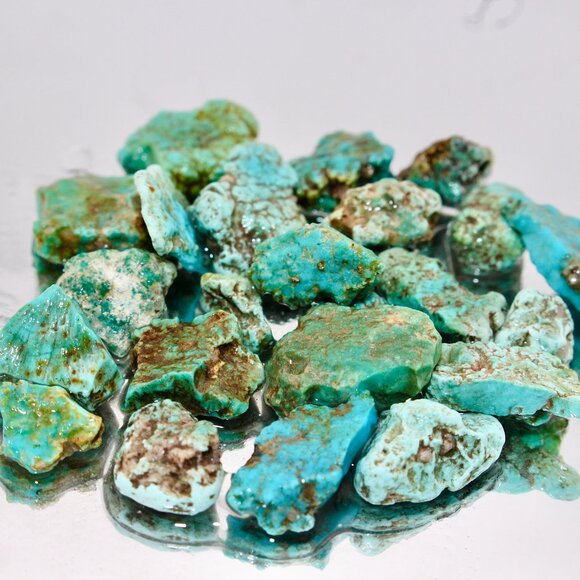 20 Ct Sleeping Beauty Turquoise Raw Rough Natural Mineral Gemstone Random Pull - Picture 1 of 15